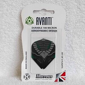 Sealed Set of 3 Harrows Avanti Jade 100 Micron Dart Flights BNIP!!